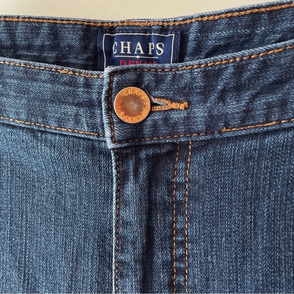 Chaps Denim Madden Straight Leg Mid-Rise Blue Jeans 99% Cotton Size 18W - Picture 9 of 12